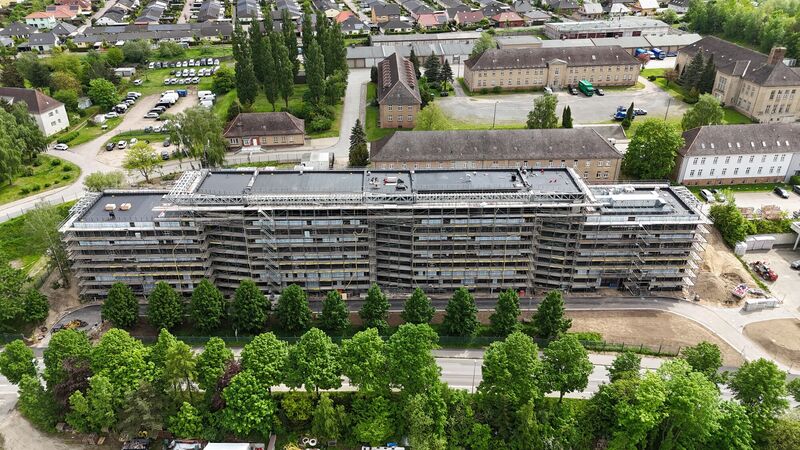 Wohngebäude aus Vogelperspektive